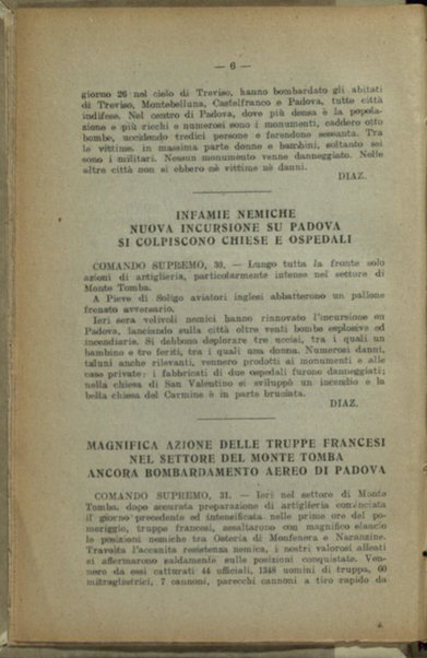 Il diario della nostra guerra : bollettini ufficiali dell'esercito e della marina